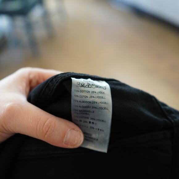 Able The Minelia Jacket Womens XS Black Denim Wash Trucker Collared Button Front - Picture 4 of 5